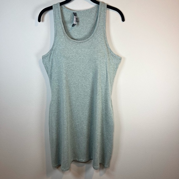Eddie Bauer Women's Tank Dress Green Padded Cut Out Pockets Outdoor Hiking Large - Picture 1 of 14